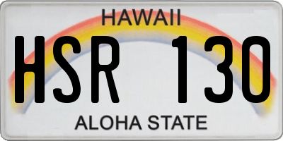 HI license plate HSR130