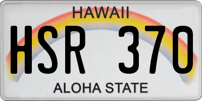 HI license plate HSR370