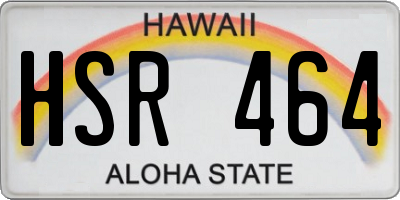 HI license plate HSR464