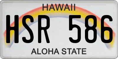HI license plate HSR586