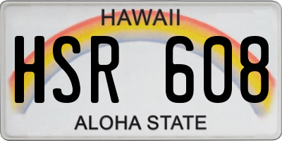 HI license plate HSR608