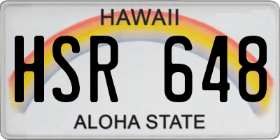 HI license plate HSR648