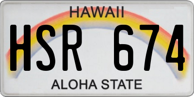 HI license plate HSR674