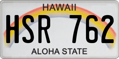HI license plate HSR762