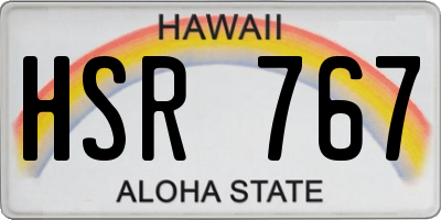 HI license plate HSR767