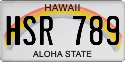 HI license plate HSR789