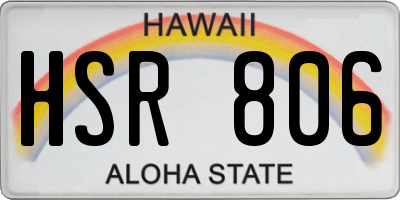 HI license plate HSR806