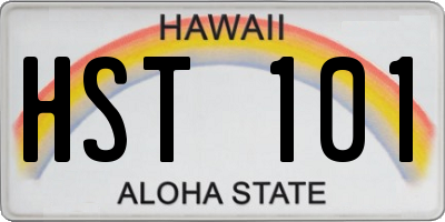HI license plate HST101
