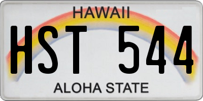 HI license plate HST544