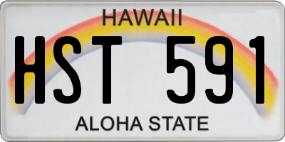HI license plate HST591
