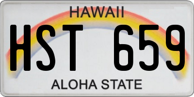 HI license plate HST659