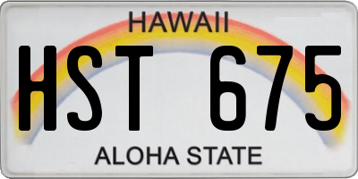 HI license plate HST675