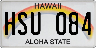 HI license plate HSU084