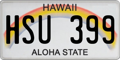 HI license plate HSU399