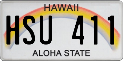 HI license plate HSU411