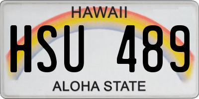 HI license plate HSU489