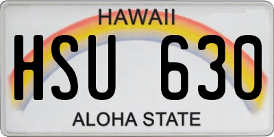 HI license plate HSU630