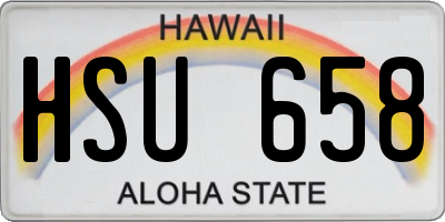 HI license plate HSU658
