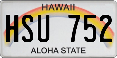HI license plate HSU752