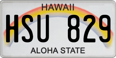 HI license plate HSU829