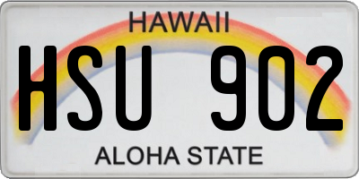 HI license plate HSU902