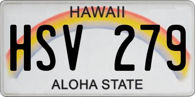 HI license plate HSV279