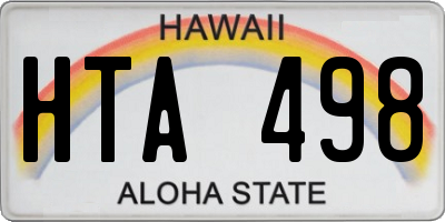 HI license plate HTA498
