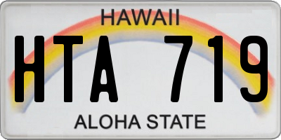 HI license plate HTA719