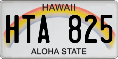 HI license plate HTA825