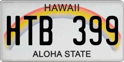 HI license plate HTB399