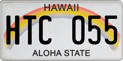 HI license plate HTC055
