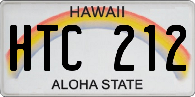 HI license plate HTC212