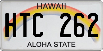HI license plate HTC262