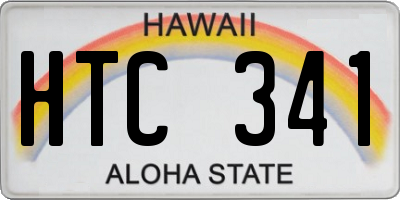 HI license plate HTC341