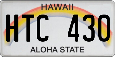 HI license plate HTC430