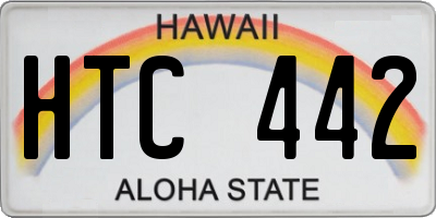 HI license plate HTC442