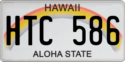 HI license plate HTC586
