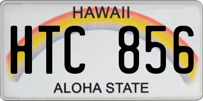 HI license plate HTC856