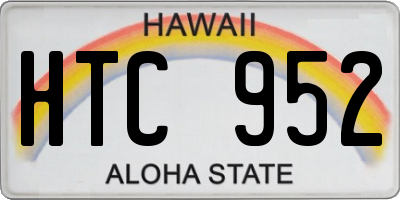 HI license plate HTC952
