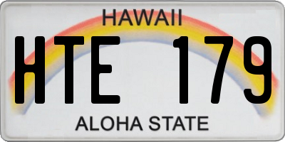 HI license plate HTE179