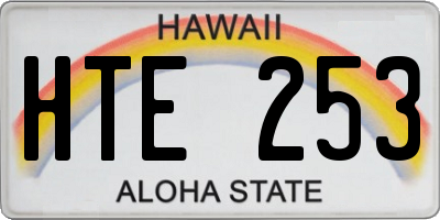 HI license plate HTE253