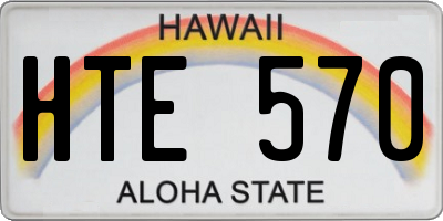 HI license plate HTE570