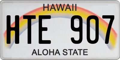 HI license plate HTE907