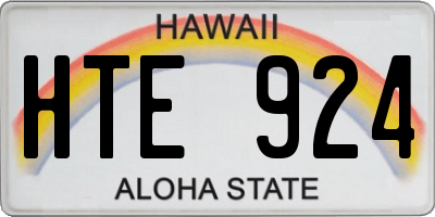 HI license plate HTE924