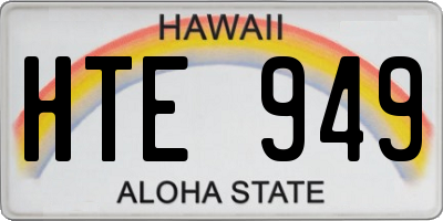 HI license plate HTE949