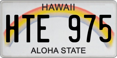 HI license plate HTE975