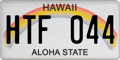 HI license plate HTF044
