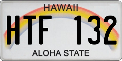 HI license plate HTF132