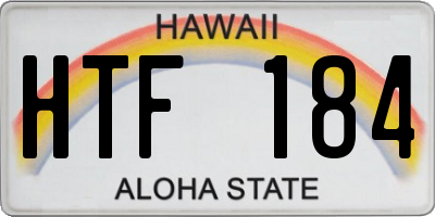 HI license plate HTF184