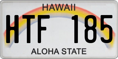 HI license plate HTF185